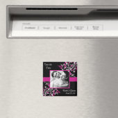Fuchsia et Black Save the Date photo magnets (In Situ (Lave-vaisselle))