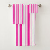 Fuchsia et blanc cinq bandes motif (En situation)