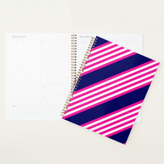 Fuchsia et blanc cinq bandes motif avec bleu (Devant avec enveloppe)