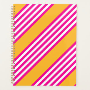 Fuchsia et jaune cinq bandes motif