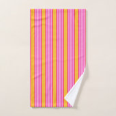 Fuchsia et jaune cinq bandes motif (Serviette à main)
