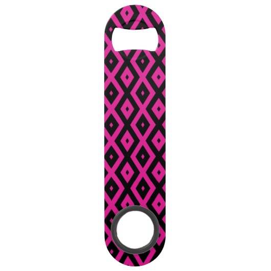Fuchsia et motif de diamants noirs (Devant)