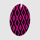 Fuchsia et motif de diamants noirs (devant)