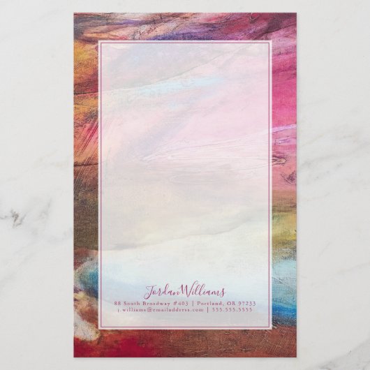 Fuchsia Expression Briefpapier (Voorkant)