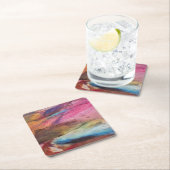 Fuchsia Expression Vierkante Kartonnen Onderzetter (Insitu)