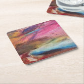 Fuchsia Expression Vierkante Kartonnen Onderzetter (Schuin)