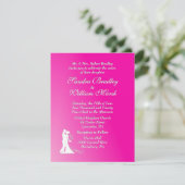 Fuchsia Faire-part de mariage (Debout devant)