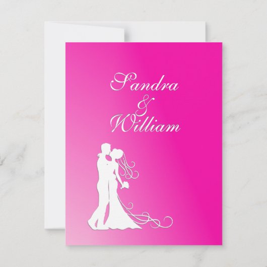 Fuchsia Faire-part de mariage (Dos)