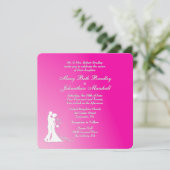 Fuchsia Faire-part de mariage (Debout devant)