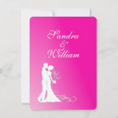 Fuchsia Faire-part de mariage (Dos)