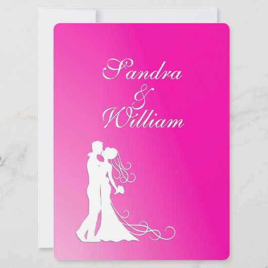 Fuchsia Faire-part de mariage (Dos)