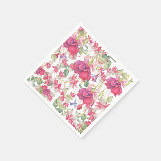 Fuchsia Fantasy Servetten (Hoek)