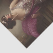 Fuchsia Flapper Glam Decoupage Tissuepapier (Detail)