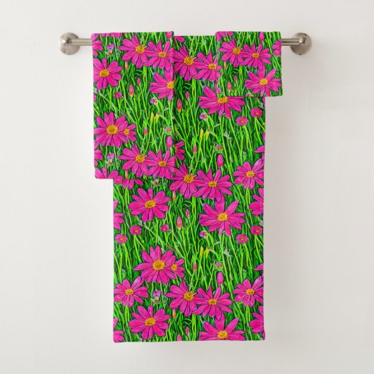 Fuchsia Fleurs sauvages roses dans un champ (En situation)