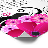 Fuchsia Floral A à Z Tableau Mariage (Coin)