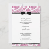 Fuchsia Floral Faire-part de mariage (Devant)