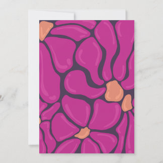 Fuchsia Floral Motif Note Card Bedankkaart