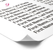 Fuchsia florale 12 Tables Mariage Tableau de siège (Coin)