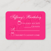 Fuchsia Florals Enclosure Card Informatiekaartje (Achterkant)