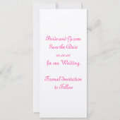 Fuchsia Flower Luxury Save the Date Uitnodiging (Achterkant)