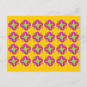 Fuchsia Flower Medallions Briefkaart