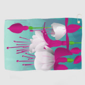 Fuchsia Flowers Golfhanddoek (Horizontaal)