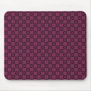 Fuchsia Funky Circles Mousepad Muismat