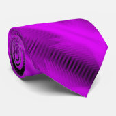 Fuchsia Futuristic Abstract Diagonal Pattern Art Stropdas (Opgerold)