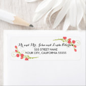 Fuchsia Garden Rozen - Retouradreslabels Etiket (Insitu)