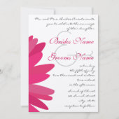 Fuchsia Gerber Daisy Invitation de Mariage (Devant)