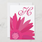 Fuchsia Gerber Daisy Invitation de Mariage (Dos)