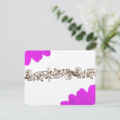 Fuchsia Gerber Daisy Wedding RSVP (Debout devant)