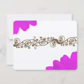 Fuchsia Gerber Daisy Wedding RSVP Kaartje (Voorkant)