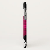 Fuchsia Gerbera Daisy met zwarte en witte wervelko Case-Mate iPhone Case (Achterkant/links)