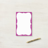 Fuchsia Glitter look Hot Pink Sparkle Print Post-it® Notes (Op bureau)