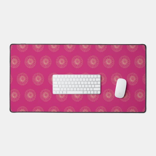 Fuchsia | Golden Zinnia Flower Medallions (Clavier et souris)
