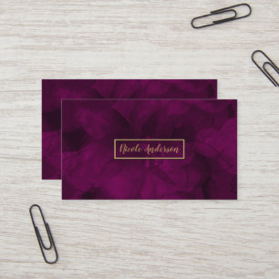 Fuchsia Goud Aquarel Bloem Glam Elegante Moderne Visitekaartje