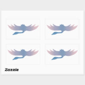 Fuchsia Gradient Crane-Sticker Rechthoekige Sticker (Vel)