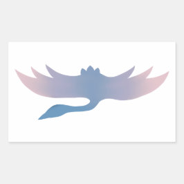 Fuchsia Gradient Crane-Sticker Rechthoekige Sticker