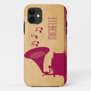 Fuchsia Gramophone BT iPhone 5 Hoesje