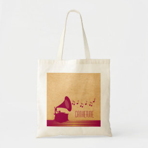 Fuchsia Gramophone Canvas tas
