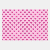 Fuchsia Hartpatroon Roze Preppy Esthetisch y2k Inpakpapier Vel (Voorkant)