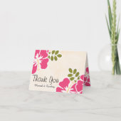 Fuchsia Hibiscus Mariage Merci Notes Cartes (Devant)