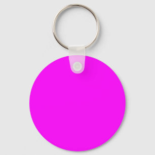 Fuchsia / Hot Pink FF00FF - Optie om naam toe te v Sleutelhanger