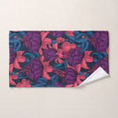 Fuchsia in blauw en paars bad handdoek (Handdoek)