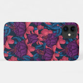 Fuchsia in blauw en paars Case-Mate iPhone case (Achterkant (horizontaal))