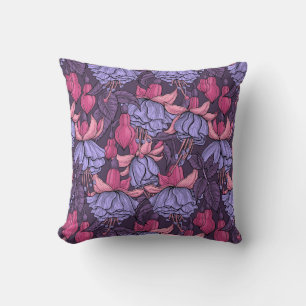 Fuchsia in roze en violet kussen