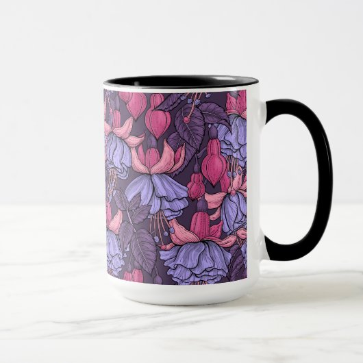 Fuchsia in roze en violet mok (Rechts)