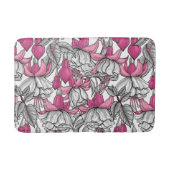 Fuchsia in wit en roze badmat (Voorkant)