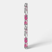 Fuchsia in wit en roze samsung galaxy hoesje (Linkerkant)